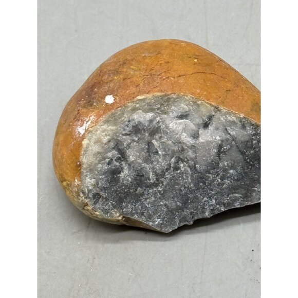 Polished Fossilized Stone Half With Natural Brown & Gray Hues 2x1.5" READ - Picture 2 of 9